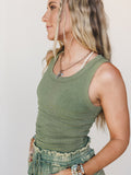 Boardwalk Tank Top - Light Olive