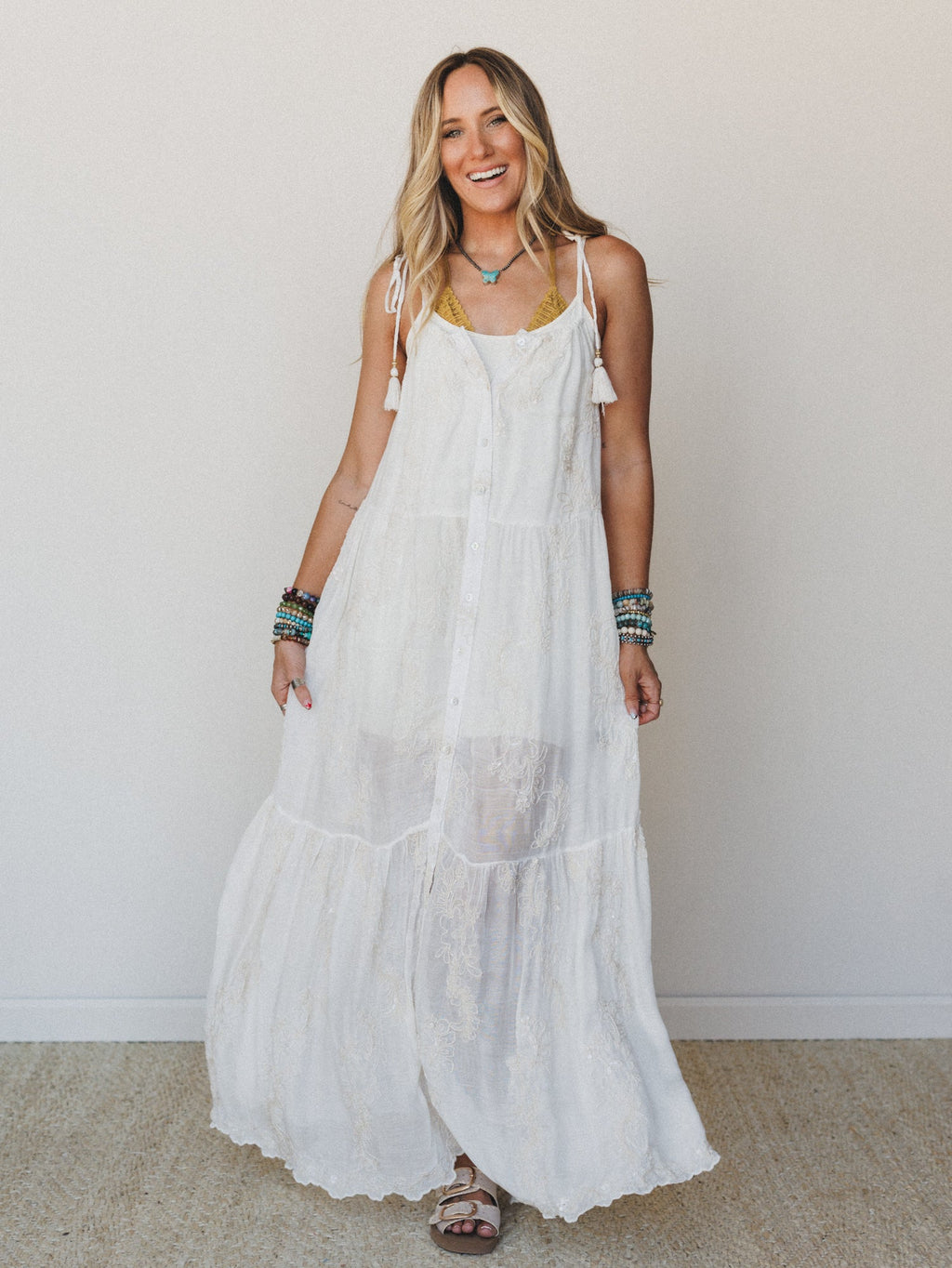 Savannah Maxi Dress - Natural