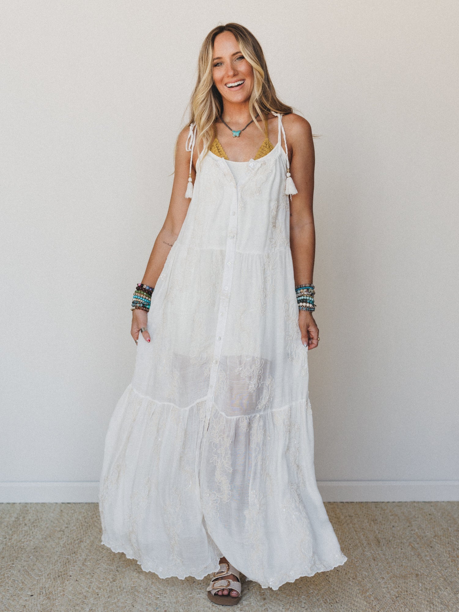 Savannah Maxi Dress - Natural