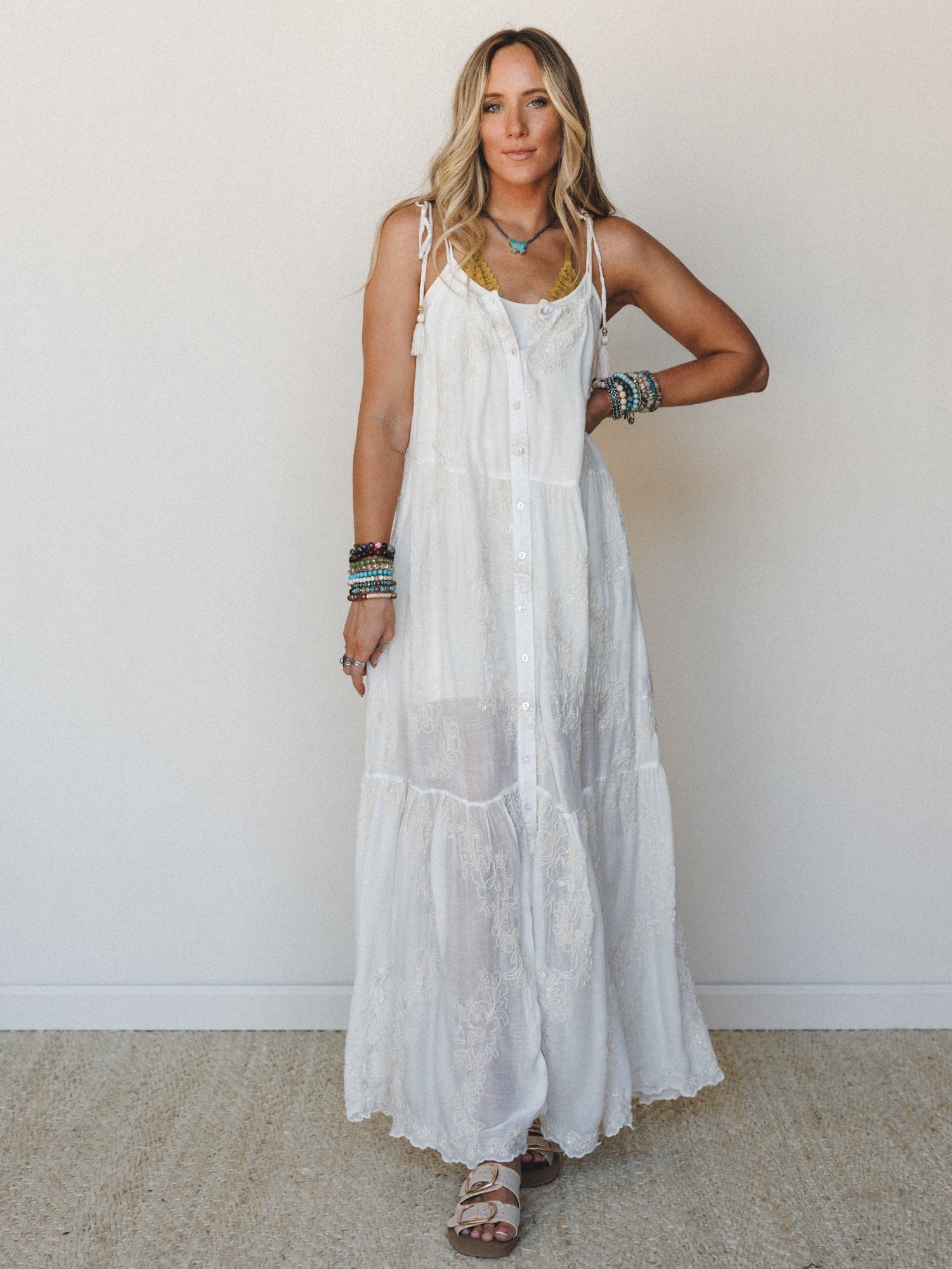 Savannah Maxi Dress - Natural