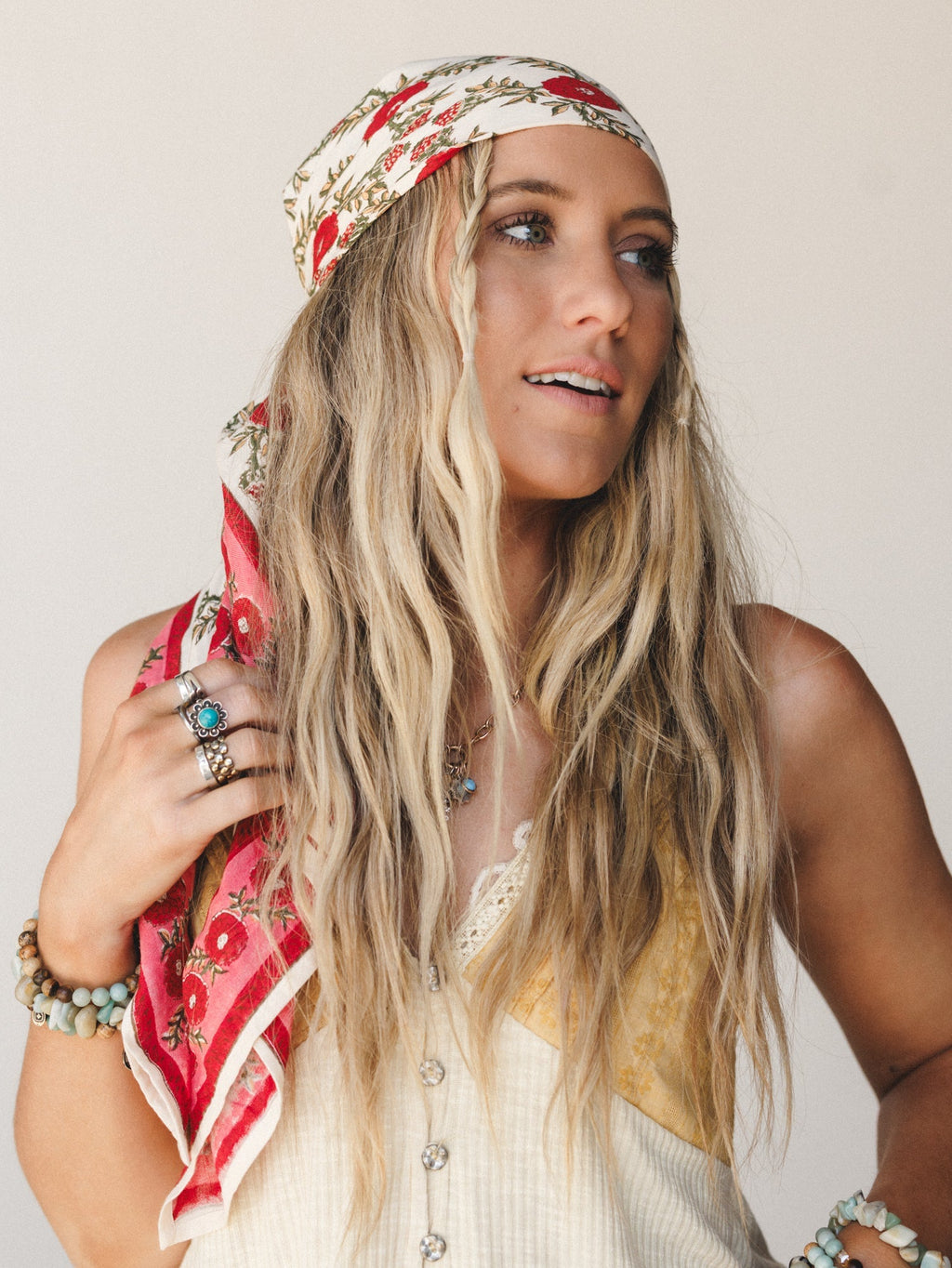 Sun Chaser Bandana - Cream Multi