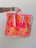 Love Always Tote  - Orange Multi