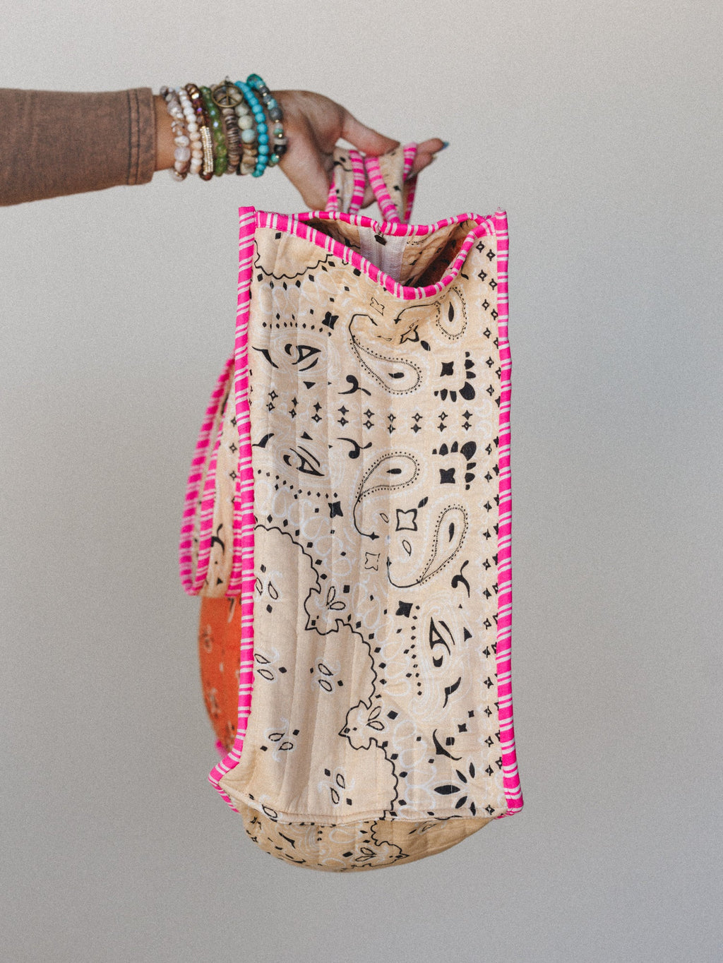 Love Always Tote  - Orange Multi