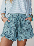 The Nest Sandra Ruffle Short - Turquoise