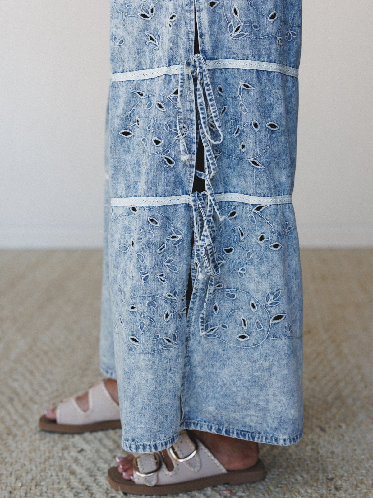 Elowella Wide Leg Pants - Denim