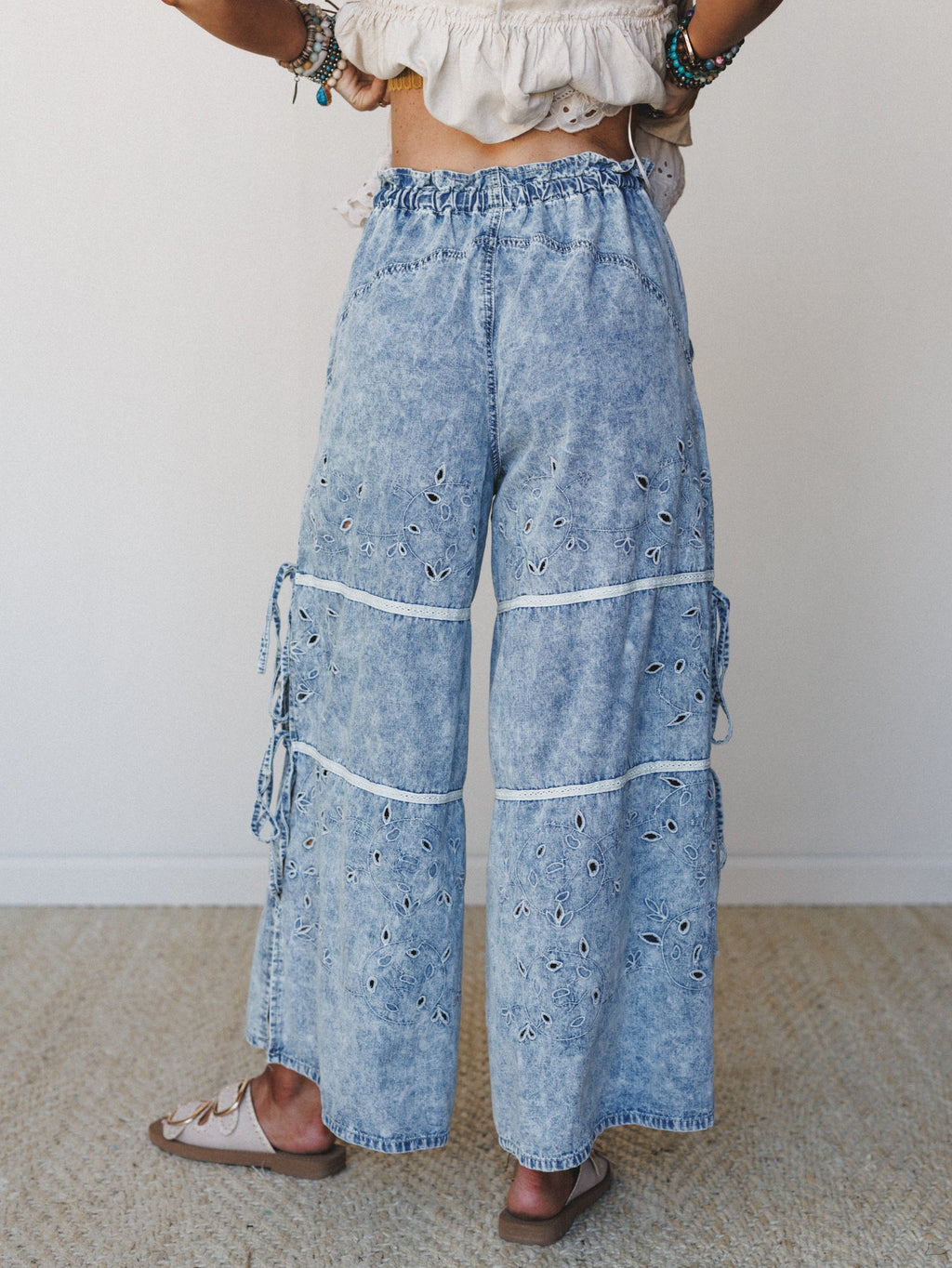 Elowella Wide Leg Pants - Denim