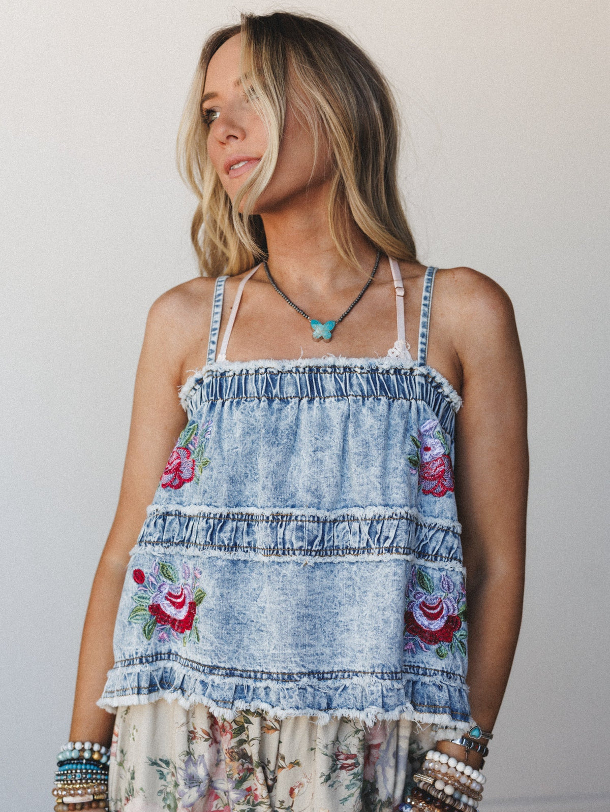 Lunessa Denim Top - Denim