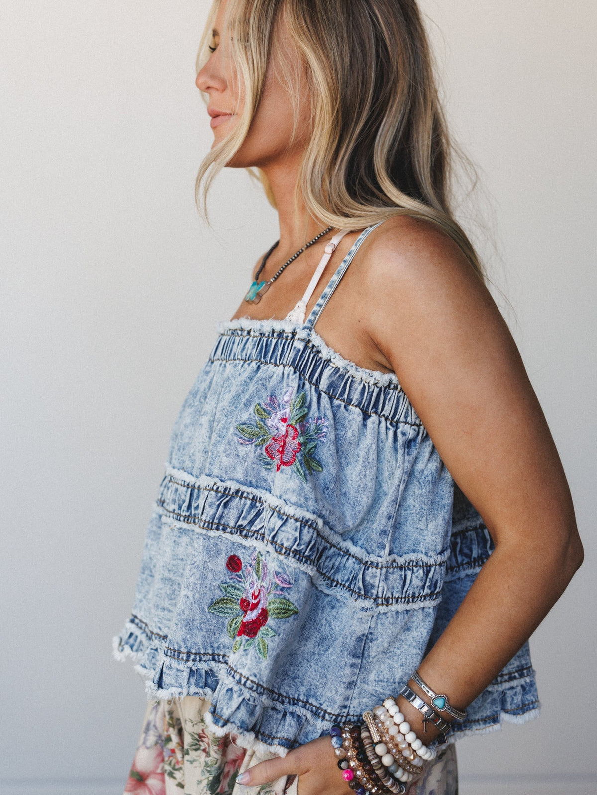 Lunessa Denim Top - Denim