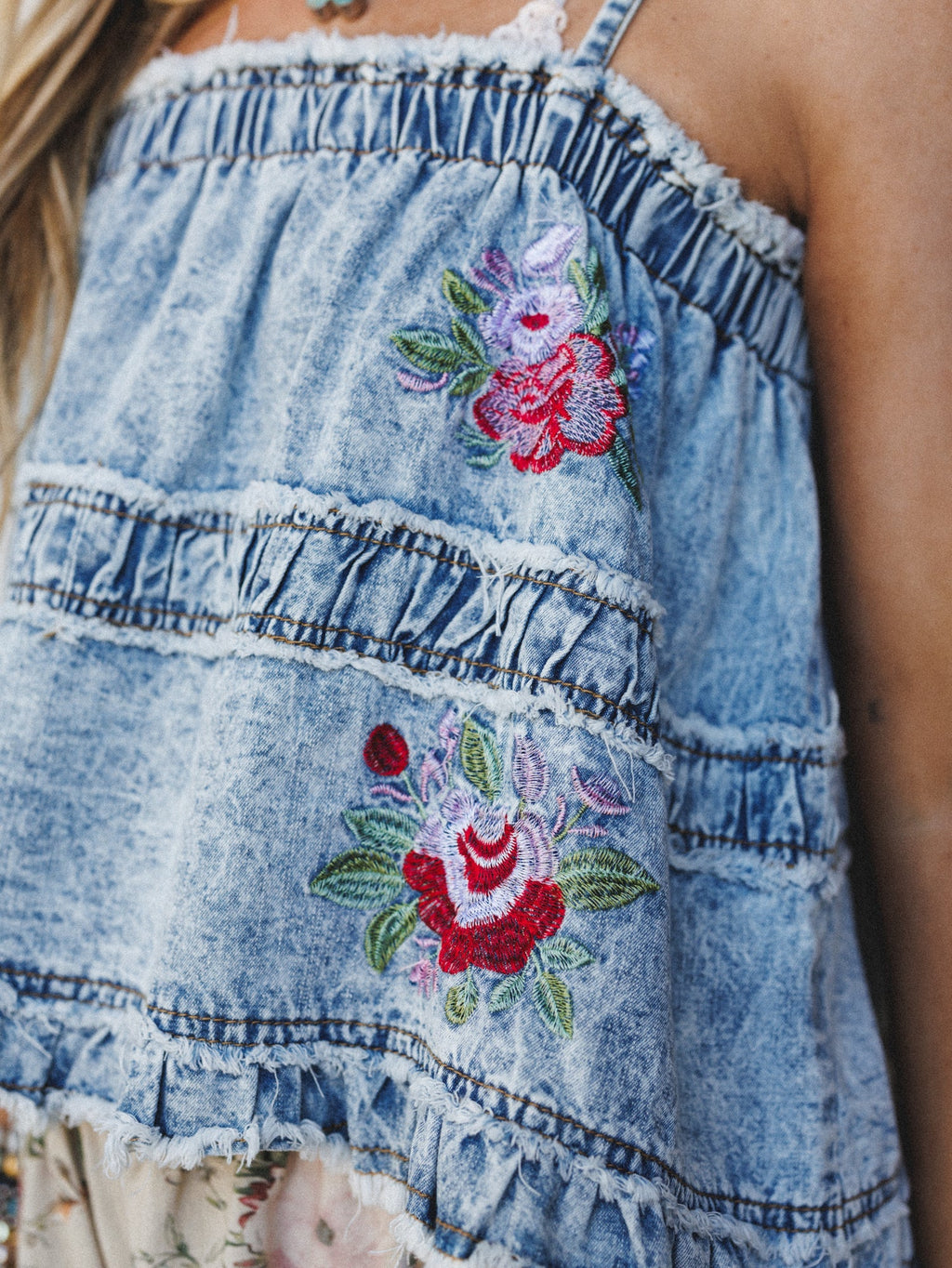 Lunessa Denim Top - Denim