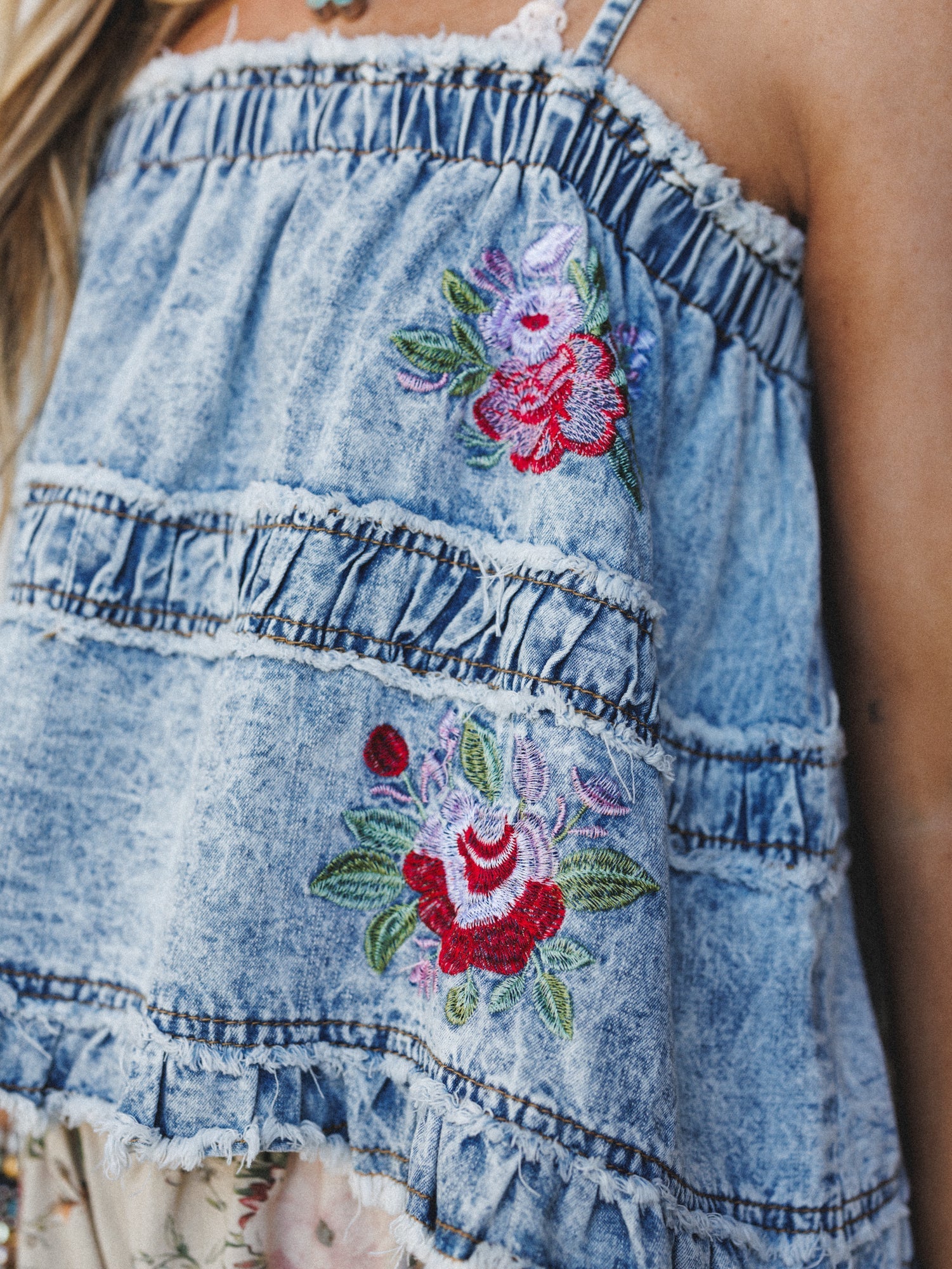 Lunessa Denim Top - Denim