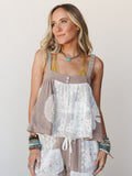 Patchwork Parade Woven Top - Coco
