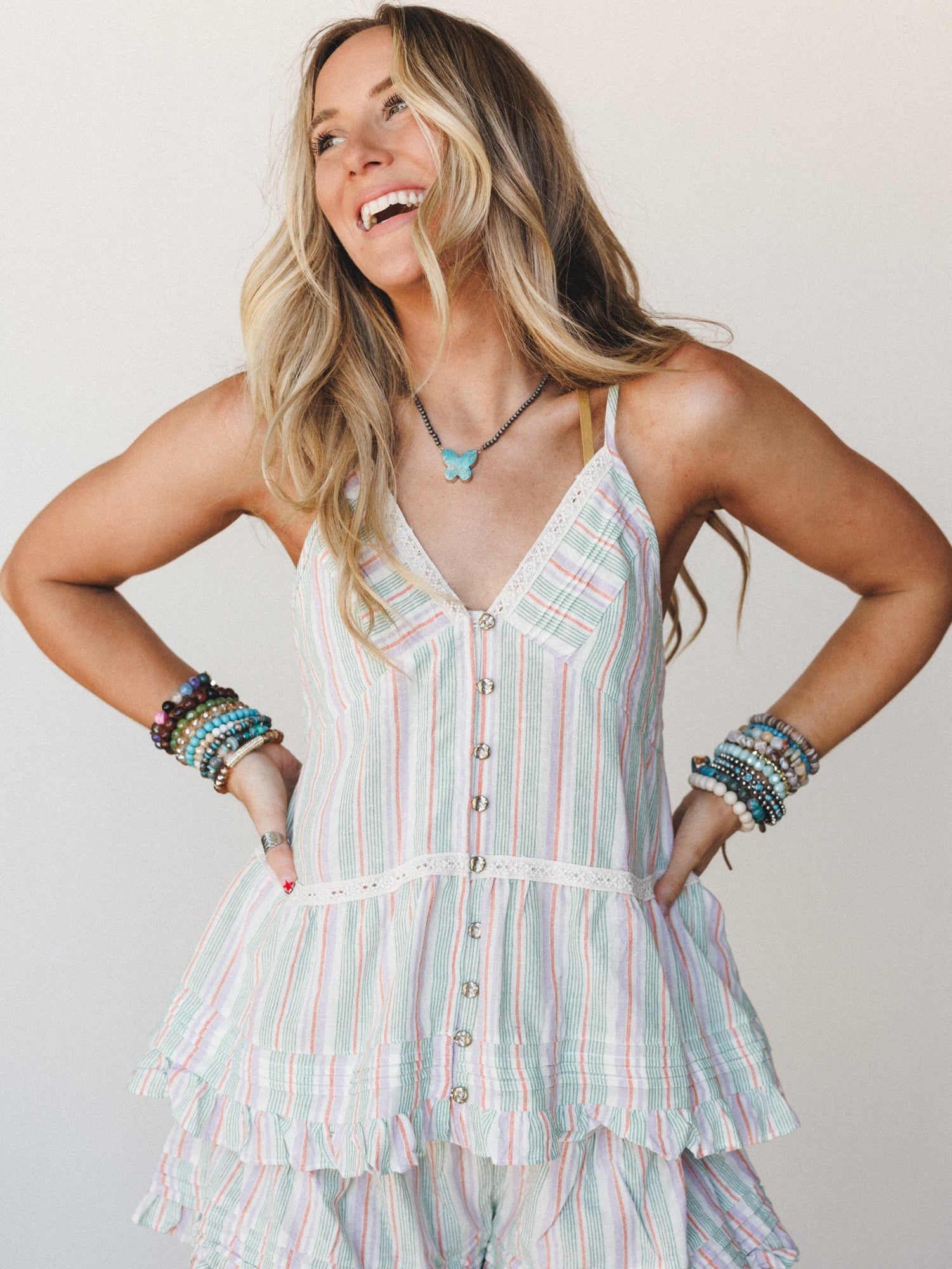 Tinker Stripe Top - Mint