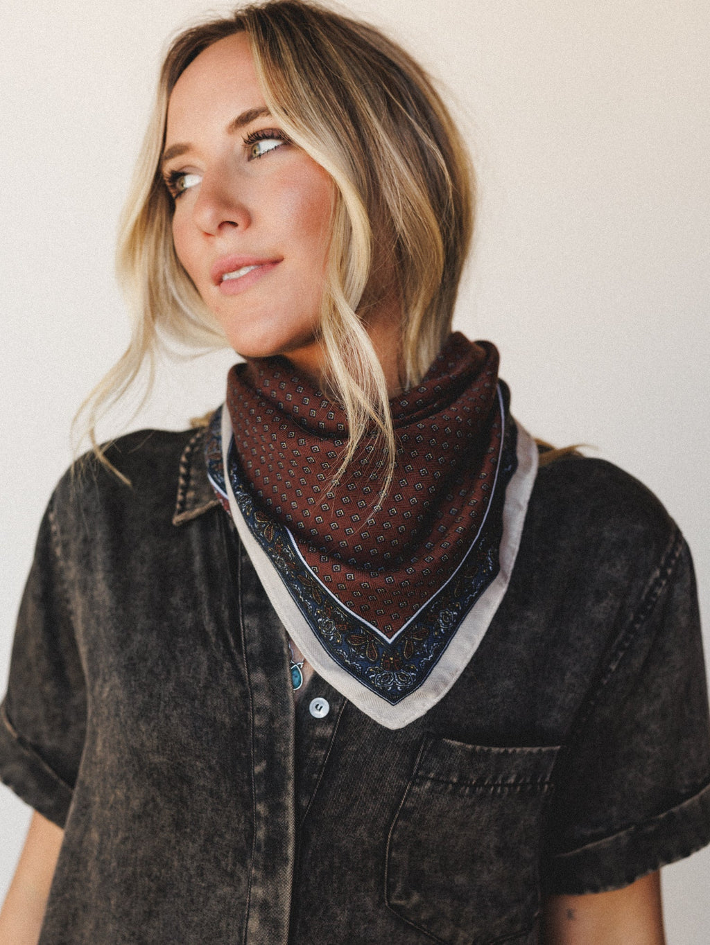 Away To Austin Bandana Scarf - Rust
