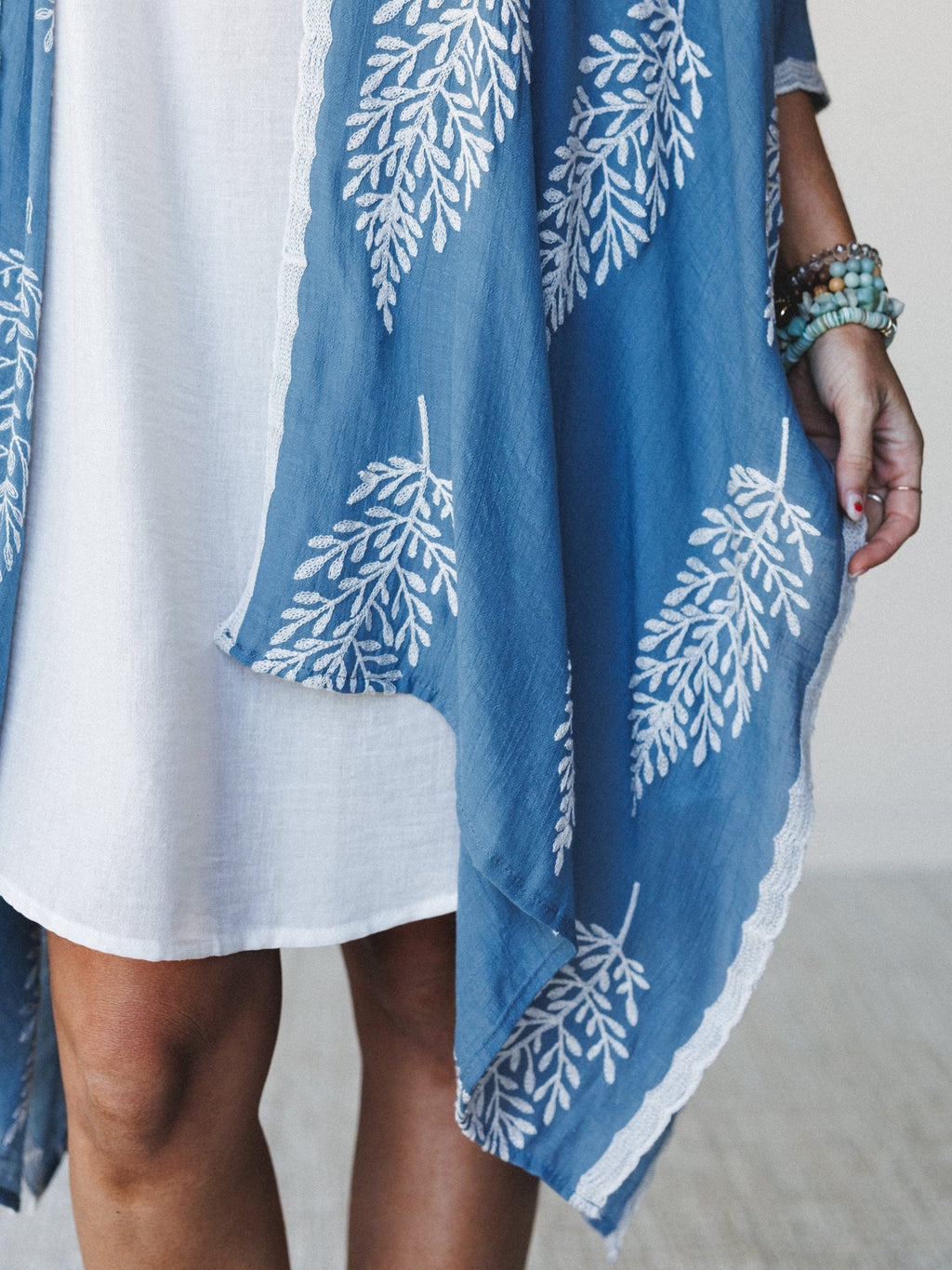 Spring Meadow Kimono - Blue