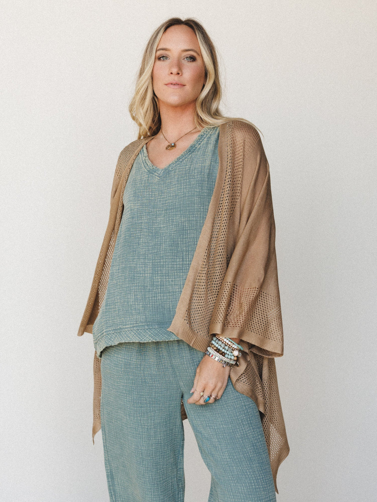 Dreamscape Kimono - Camel