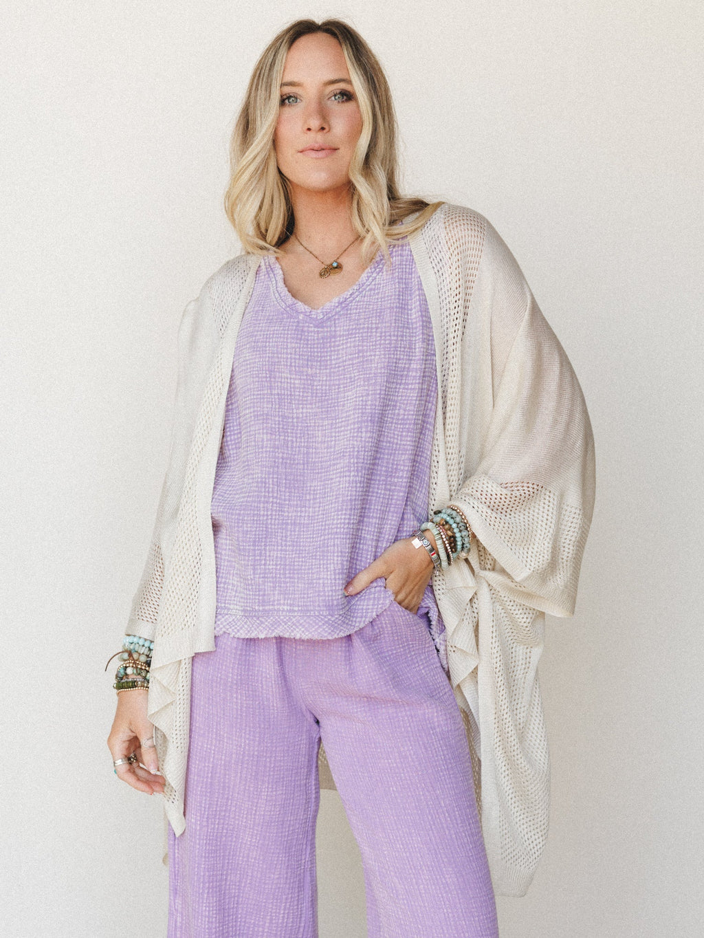 Dreamscape Kimono  - Oatmeal