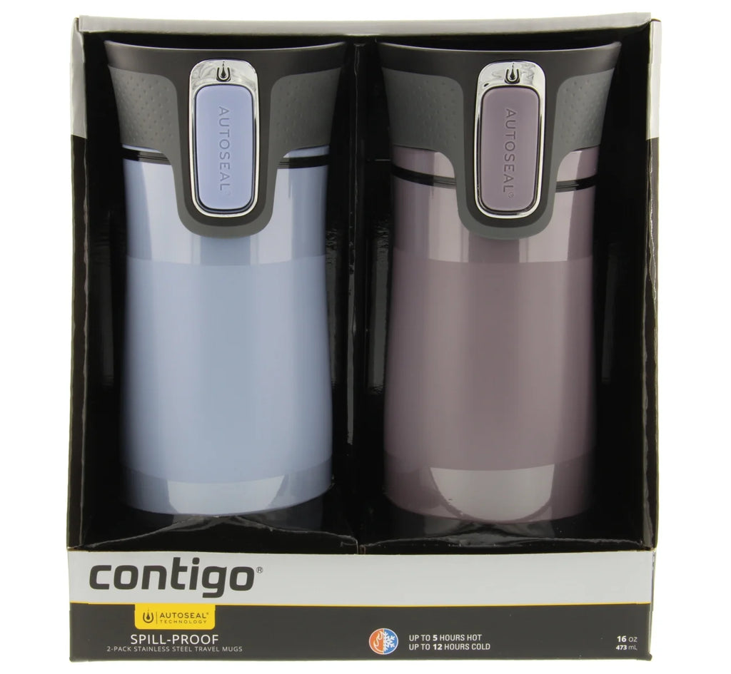 16 oz Autoseal Travel Mug 2 Pack F5046