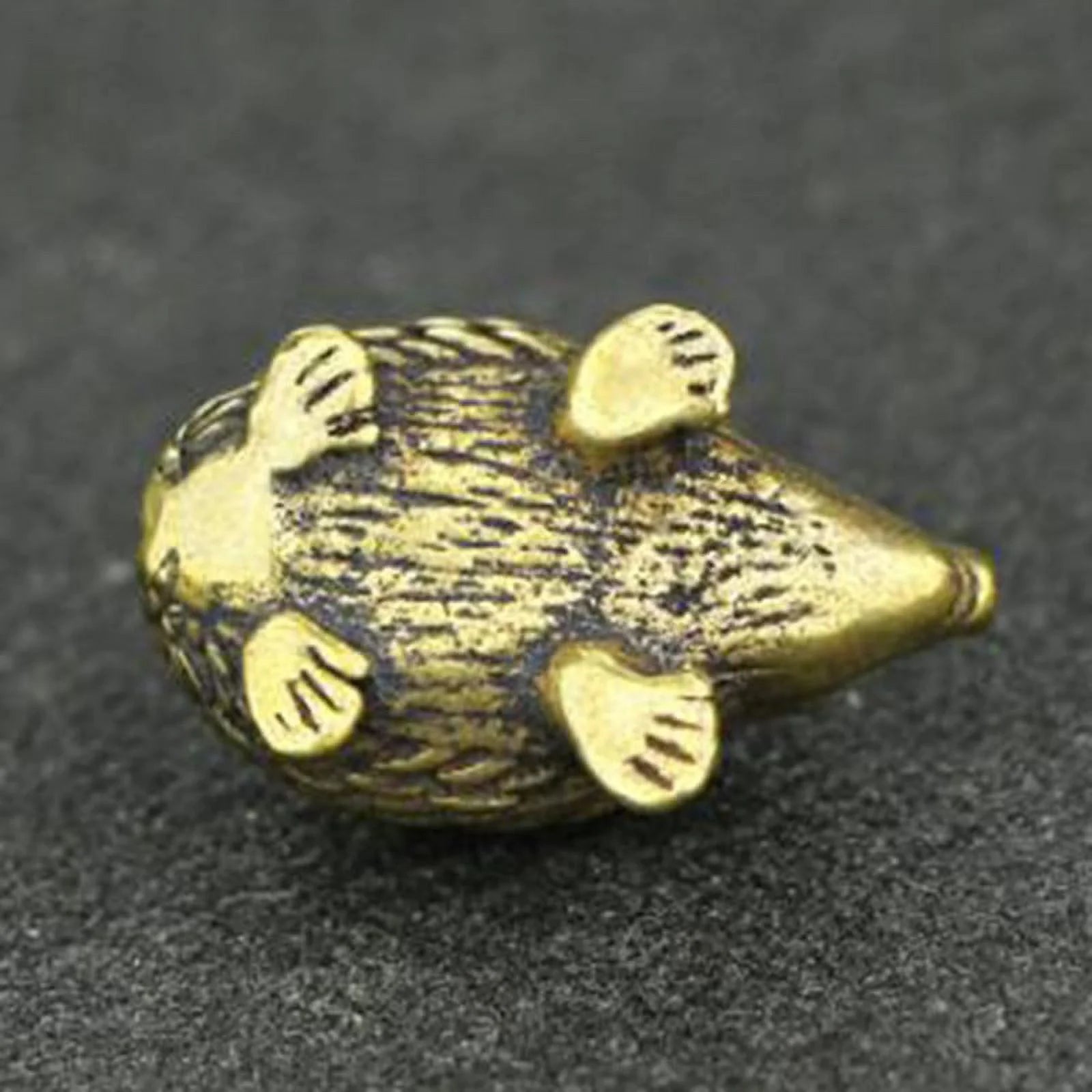 Vintage Brass Hedgehog Statue Ornament Y263