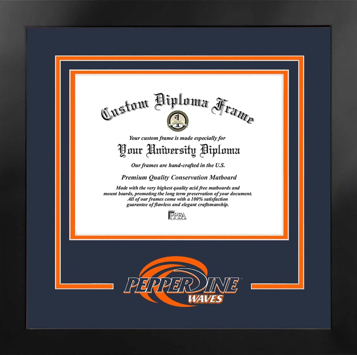 11 x 8.5 in. Black Frame Diploma F194