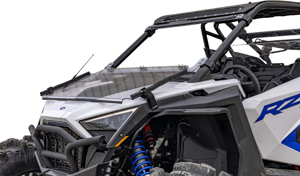 Scratch Resistant Flip Down Windshield, 1/4 Polycarbonate X618