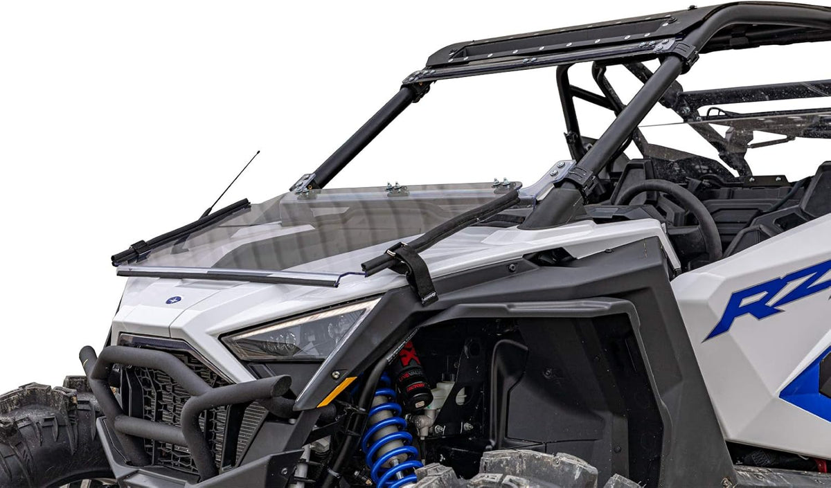 Scratch Resistant Flip Down Windshield, 1/4 Polycarbonate X618
