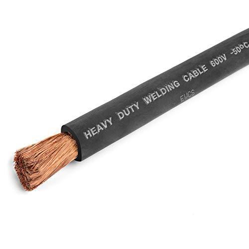 25 Feet Black Welding Cable U876763