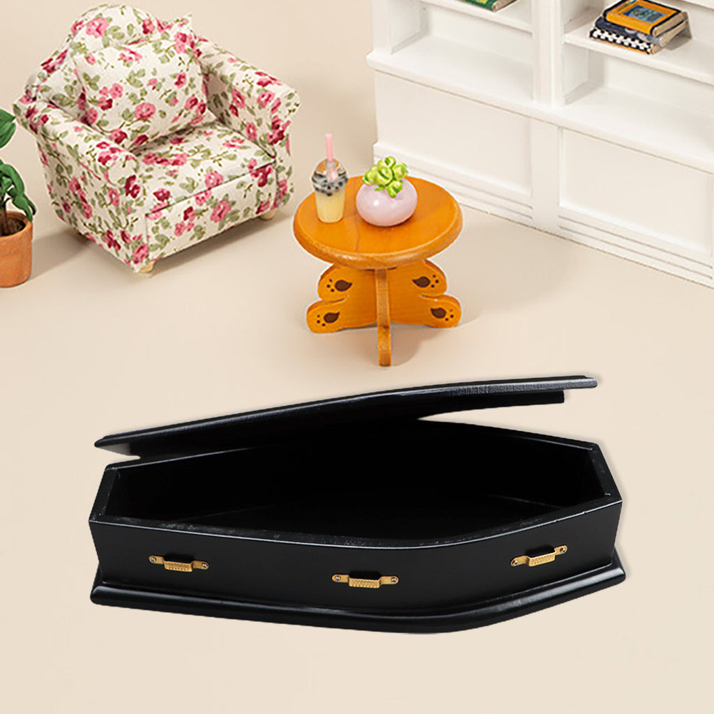 Wooden Dollhouse Coffins Model, 1/12 Scale G983
