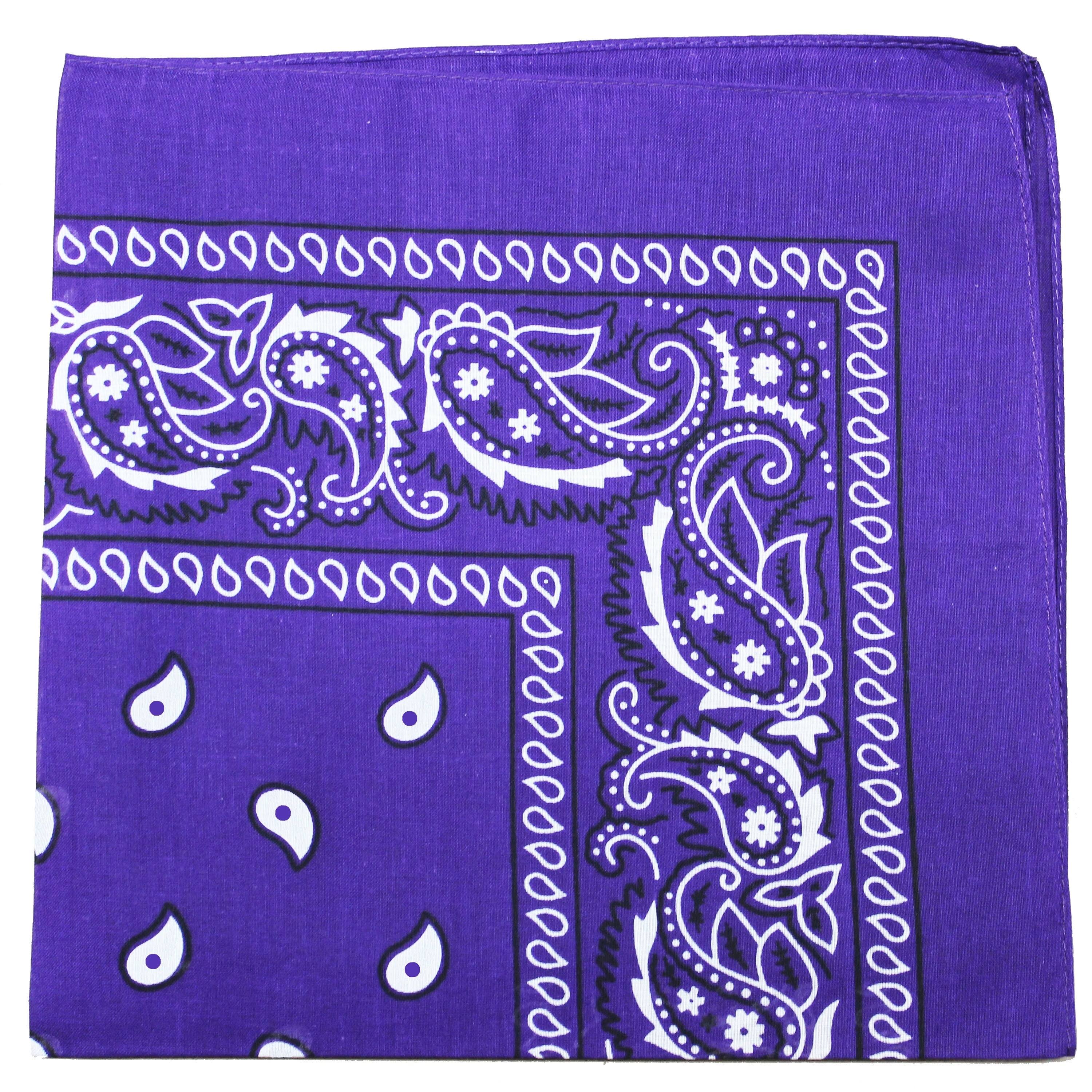 84 Pack Paisley 100% Cotton Double Sided Bandanas O819