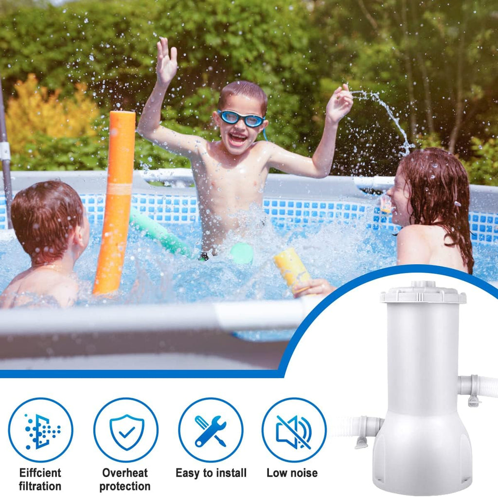 1000 Gallons Pool Filter Pump Above Ground, Electric Cartridge Pump, Pack of 2 N1218