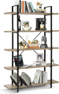 5 Tier Wood and Metal Freestanding Bookshelf C139403