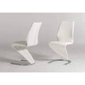 White Leatherette Dining Chair (Set of 2) A1993