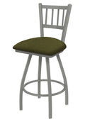 Contessa Anodized Nickel Swivel Stool T1130