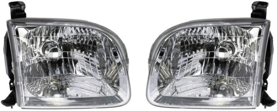 Headlight Assembly Pair for Toyota Sequoia Tundra 2001 2002 2003 2004 L2813