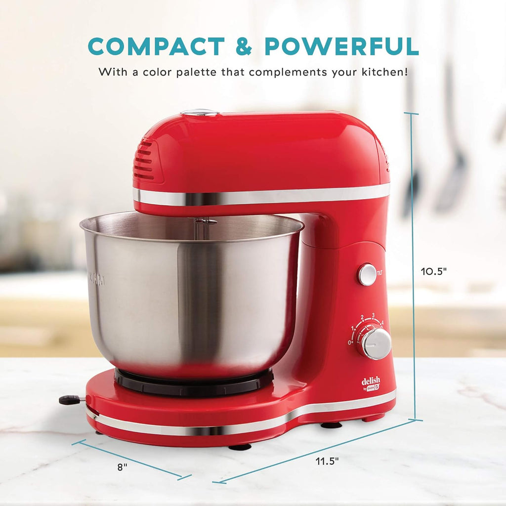 Red Compact Stand Mixer 3.5 Quart Z672379