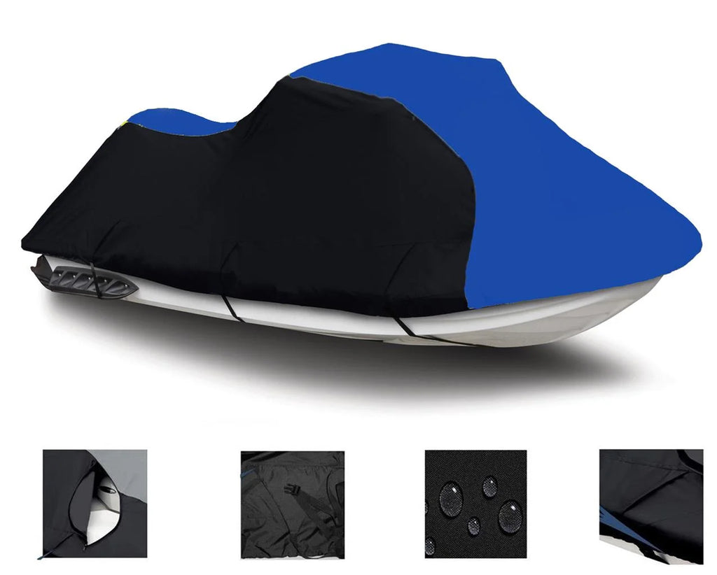 Black Blue Heavy-Duty 600 Denier Jet Ski Cover C8921