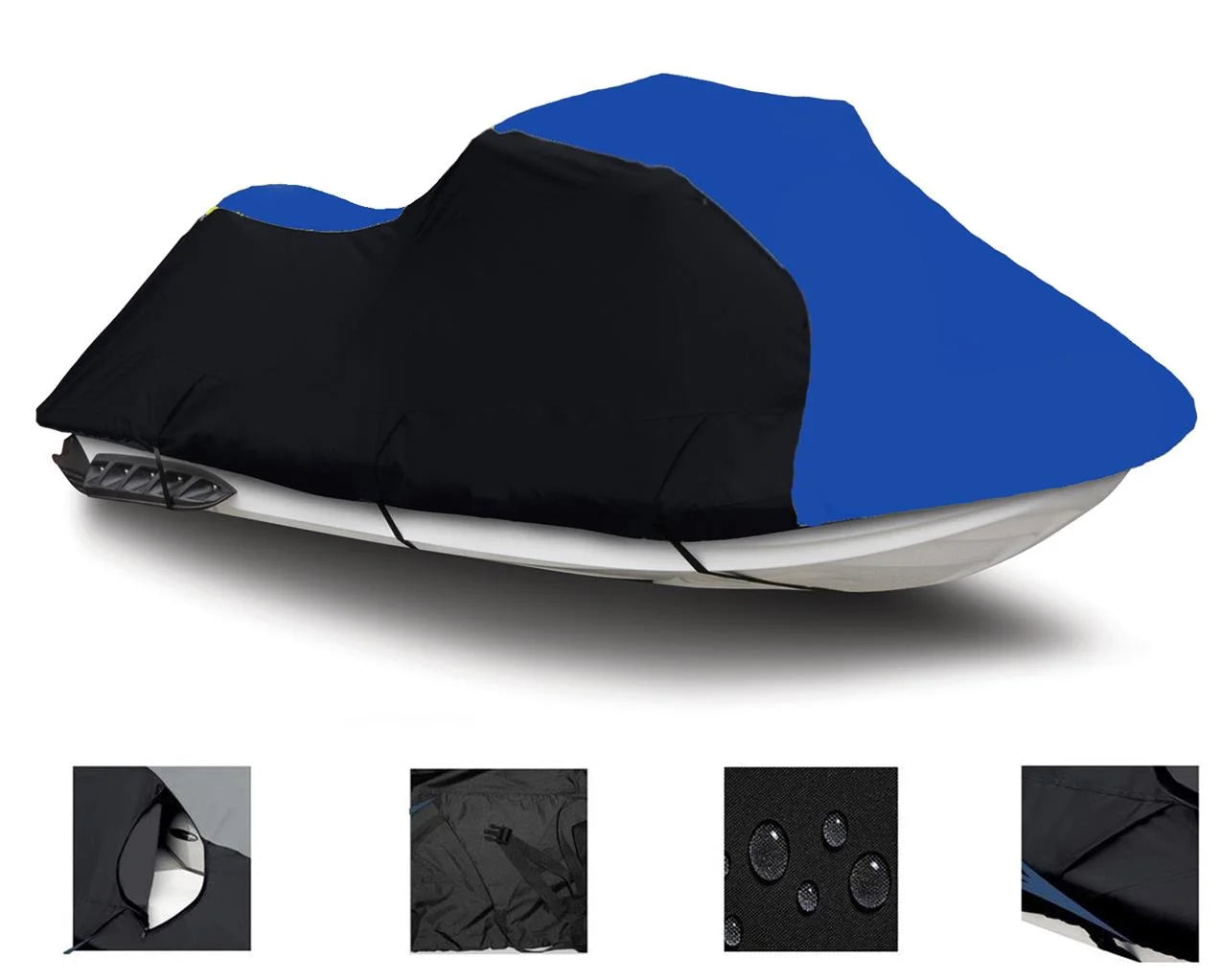 Black Blue Heavy-Duty 600 Denier Jet Ski Cover C8921