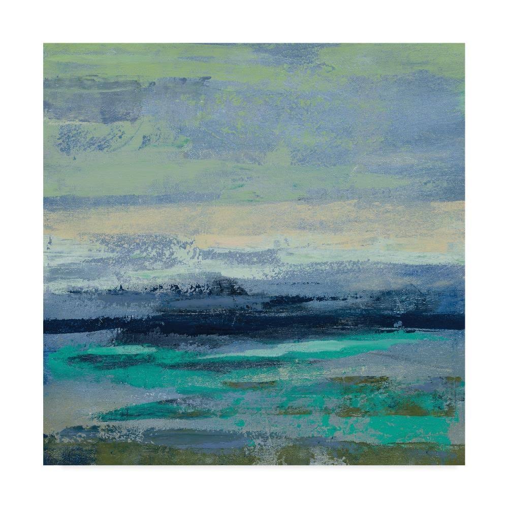 Teal Wave II 35X35 Canvas Art D94340