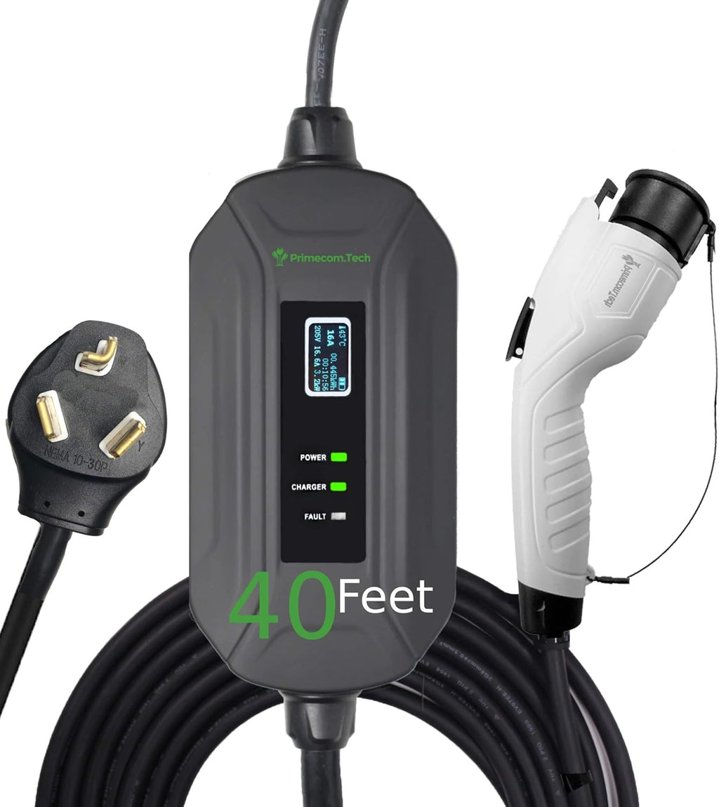 Portable Level 2 Electric Vehicle Charger, 16Amp, 35 Feet P557