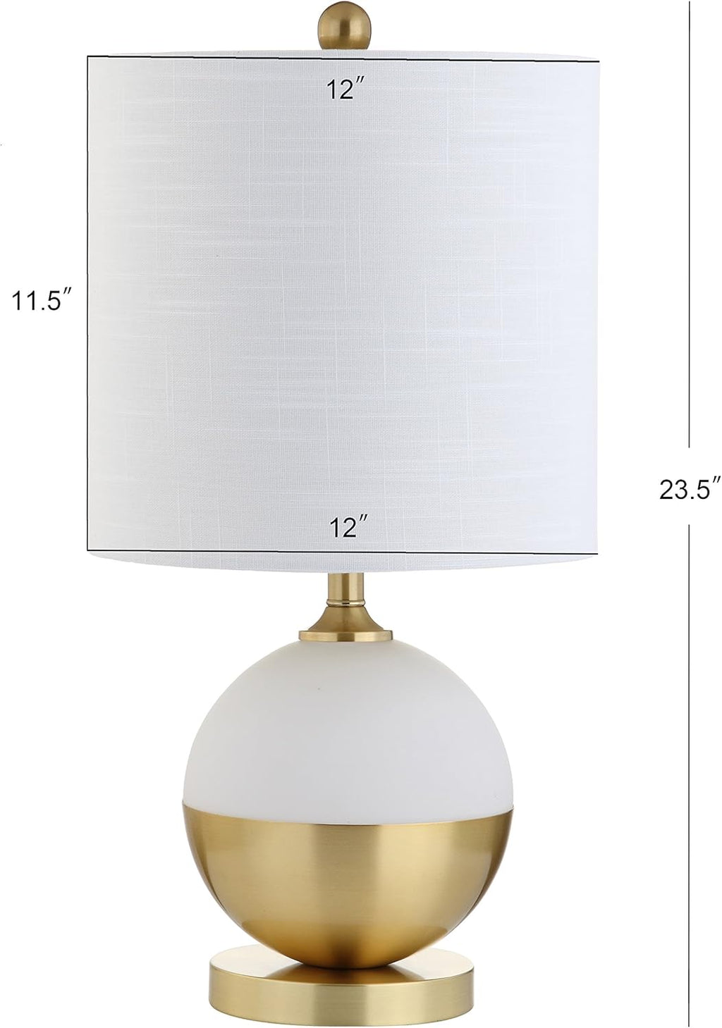 White/Brass Ceramic/Metal LED Table Lamp T117762