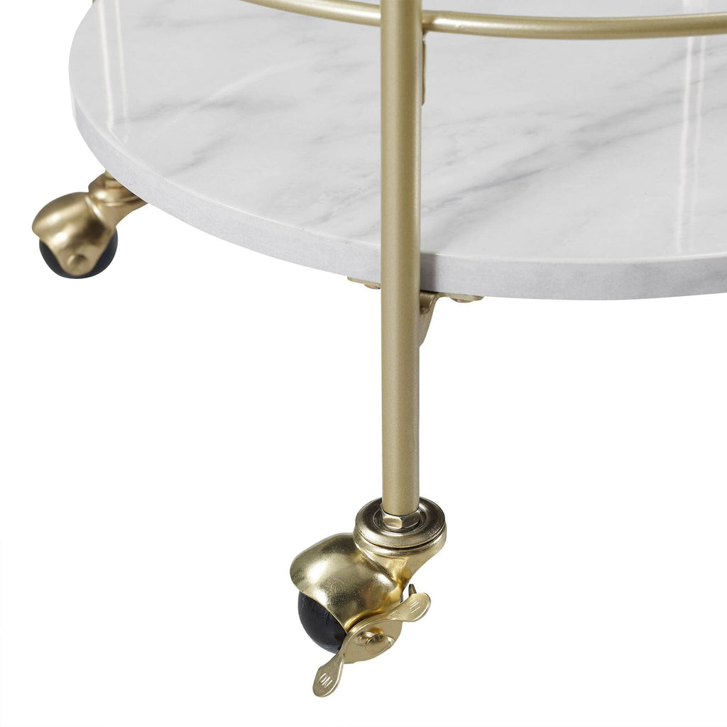 Faux Marble Bar Cart J3912