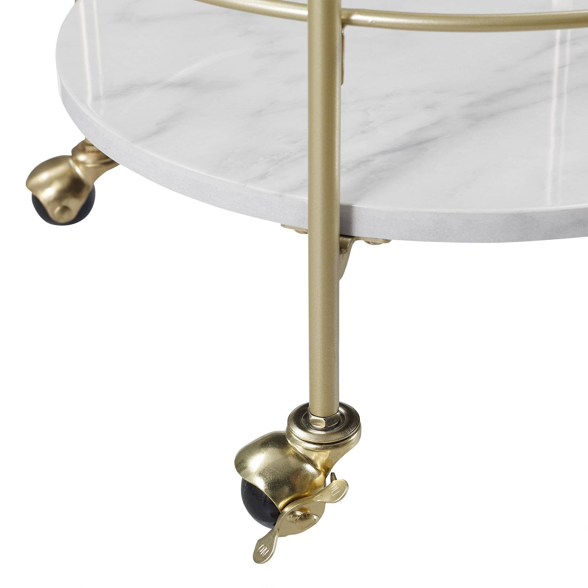 Faux Marble Bar Cart J3912