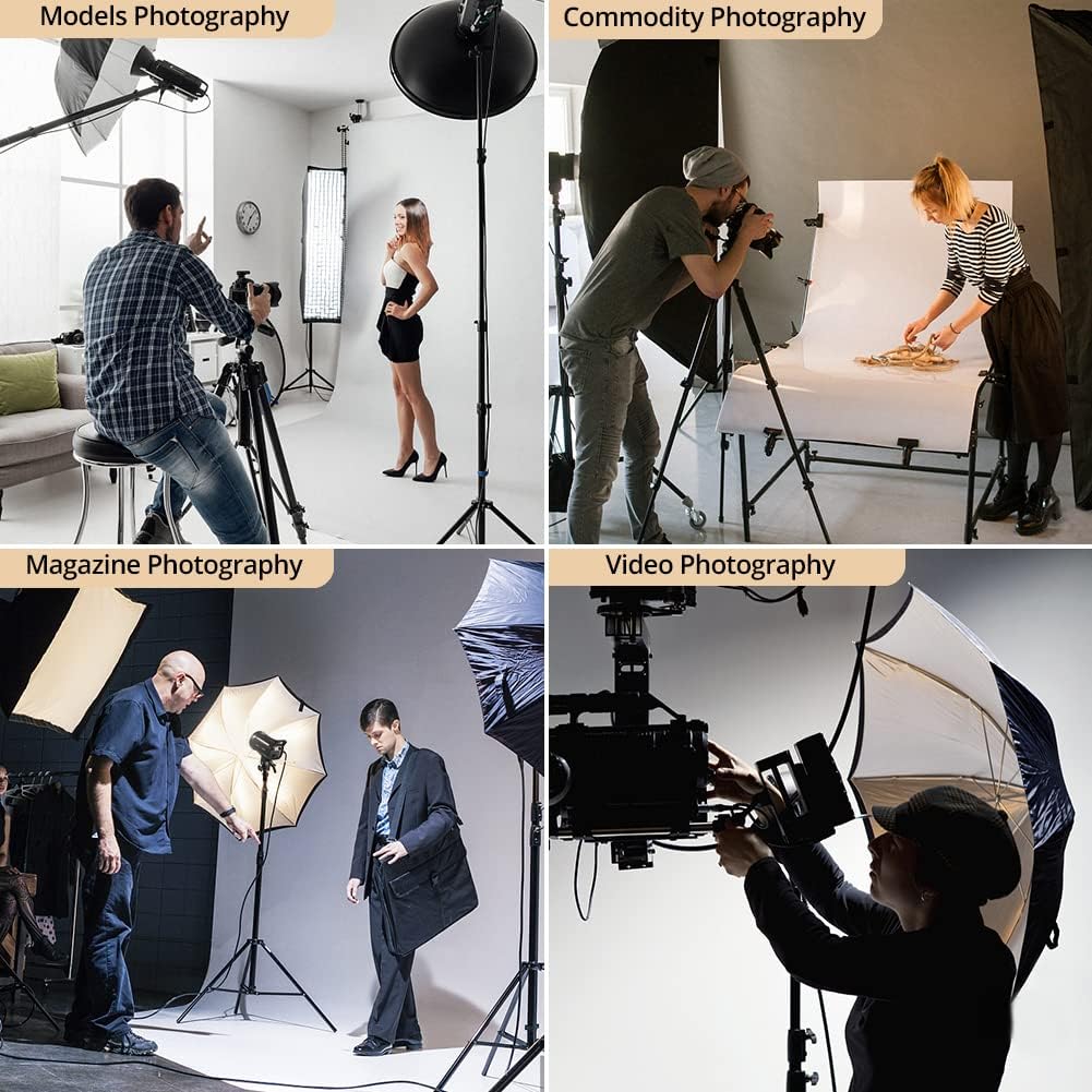 100W 5600K White LED Video Light with Soft Box, Light Stand, Carrying Bag C480