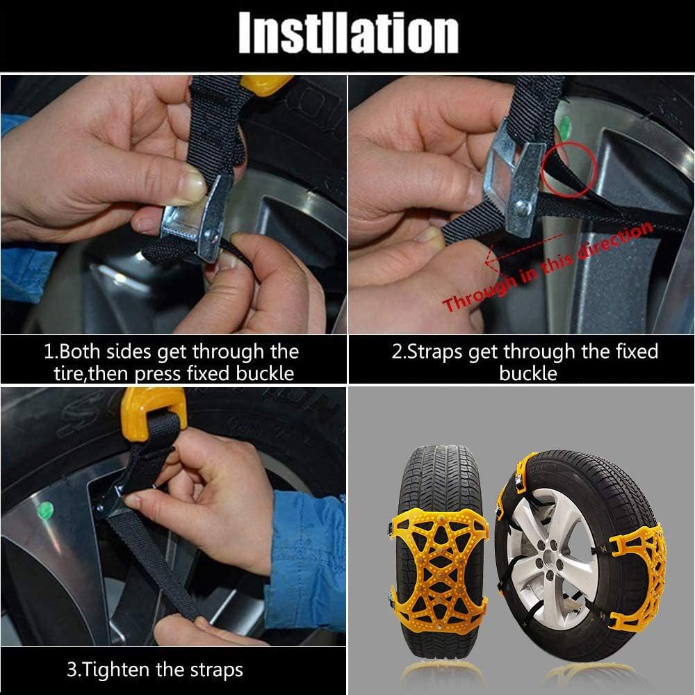 Adjustable Anti-Skid Snow Tire Chains Pack of 2 P8723