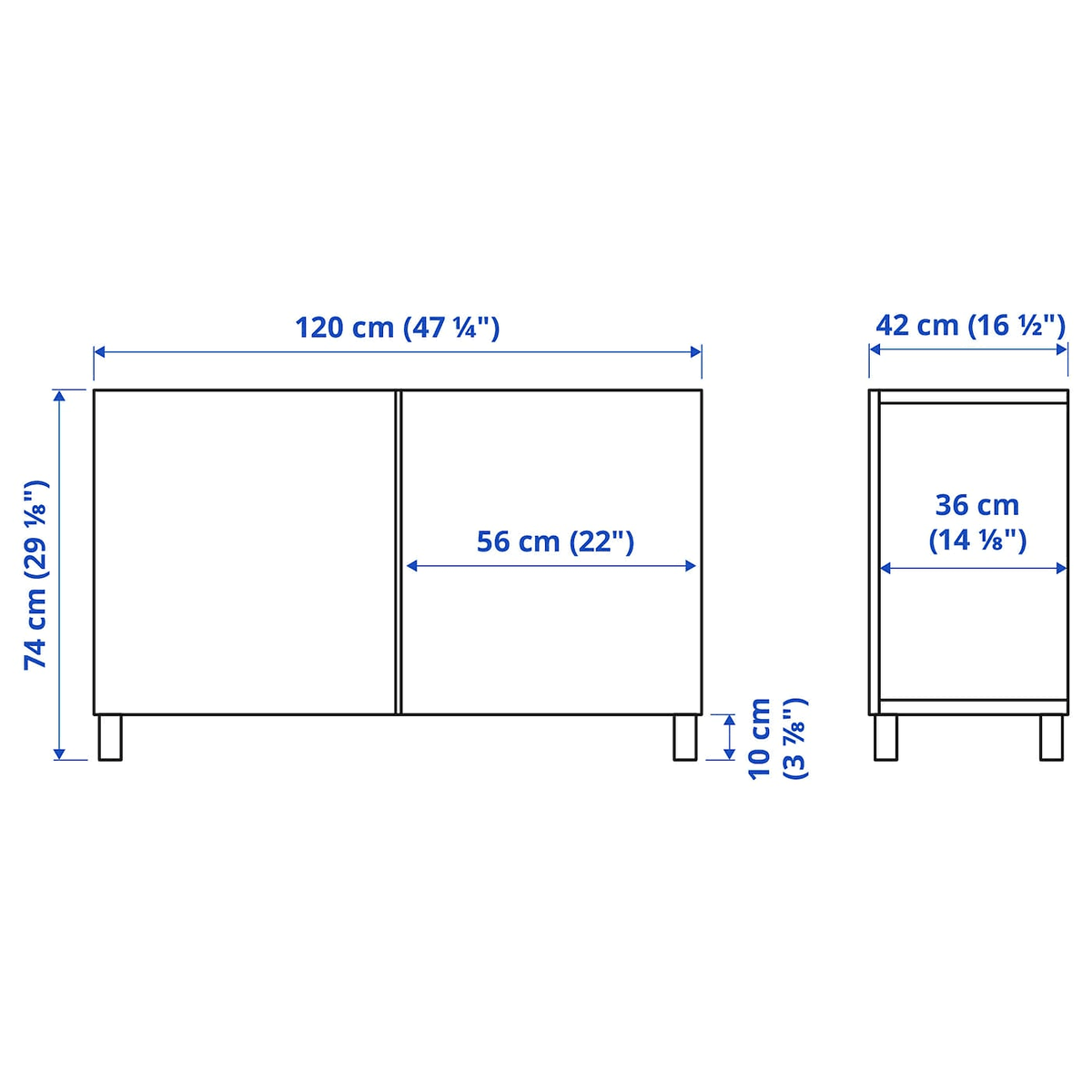 White Storage Combination with Doors B418209