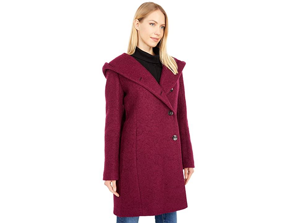 Purple Wool-Blend Coat B920