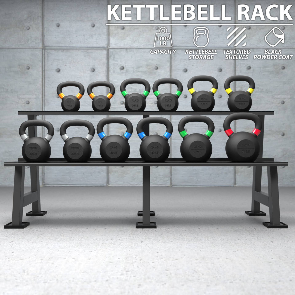 Black Kettlebell Rack W2561