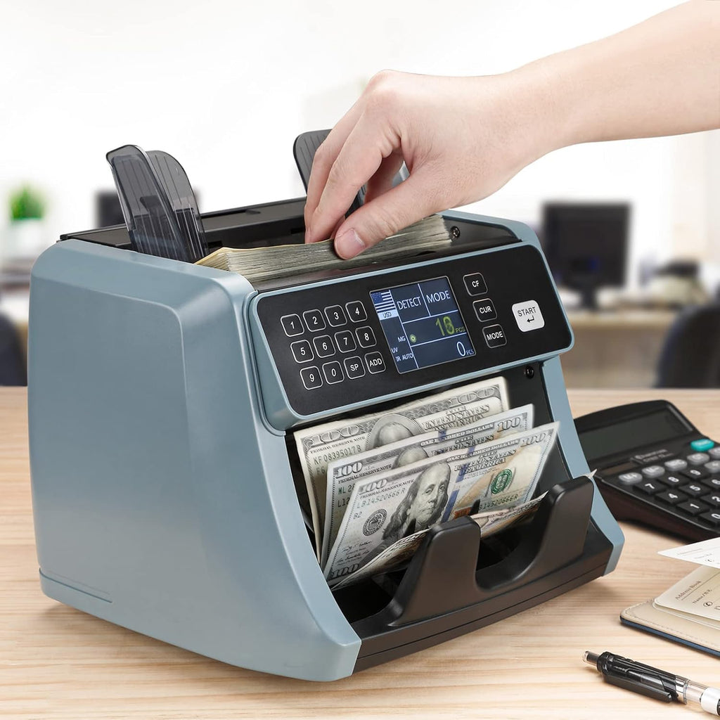 Money Counter Machine with UV/IR/MG/DD Detection, 1200 pcs/Min Speed P29079