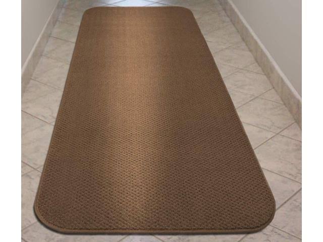 Toffee Brown 22 ft. x 27 in. Skid-Resistant Carpet Runner P4454