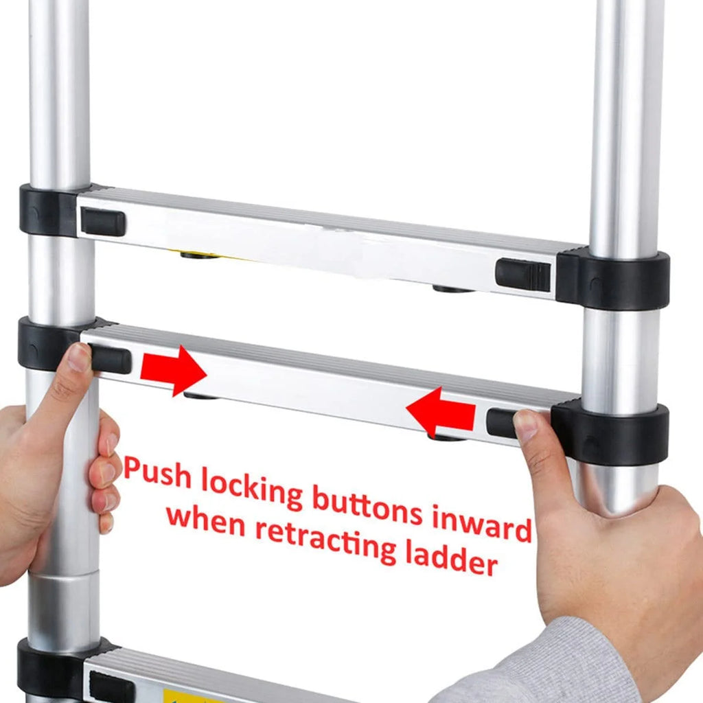 Stainless Steel 11 Step Telescopic Extension Ladder F47788