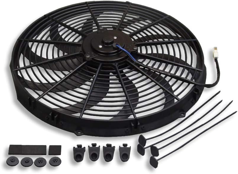 16" Heavy Duty Radiator Electric Fan 3000 Cfm Reversible Pack of 2 K909341